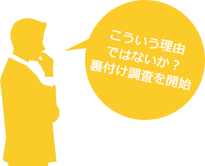 こういう理由ではないか？裏付け調査を開始