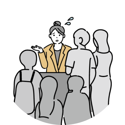 混雑するフロント